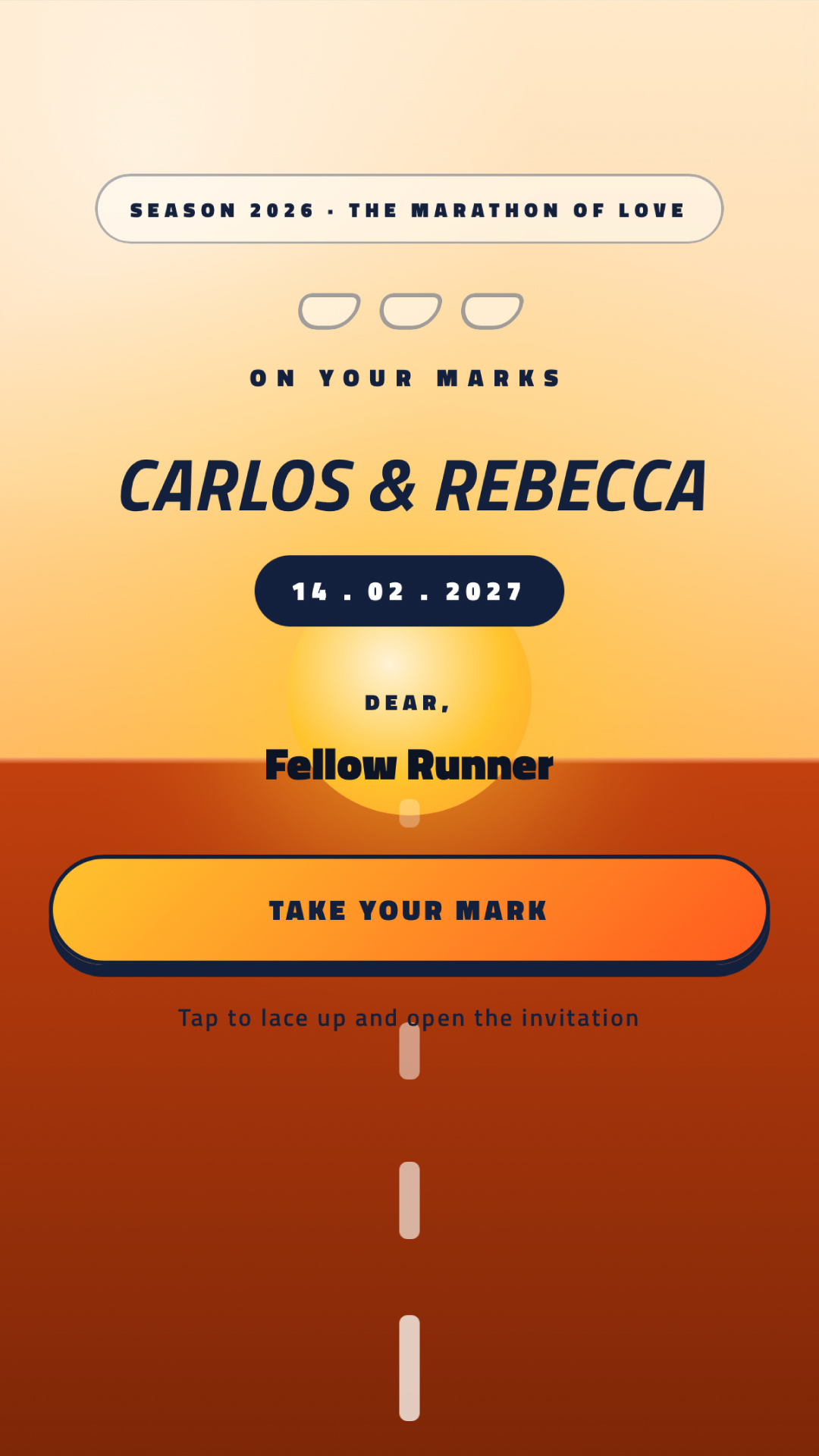 Wedding template landing page